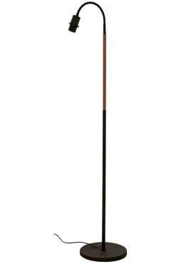 LJUSDAL Golvlampa 1L 140cm Svart/Valnöt