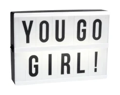 LJUSLÅDA LED 90 bokstäver A5 Vit