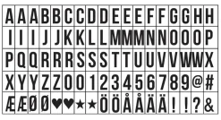 LJUSLÅDA LED 90st Extra bokstäver A5/A4 Vit/Svart Vit