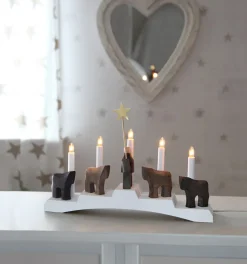 Ljusstake Staffans Fålar Vit