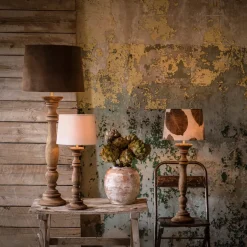 LODGE Lampfot 78cm Vintage Brun