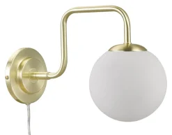 LONDON Vägglampa 21cm Borstad mässing