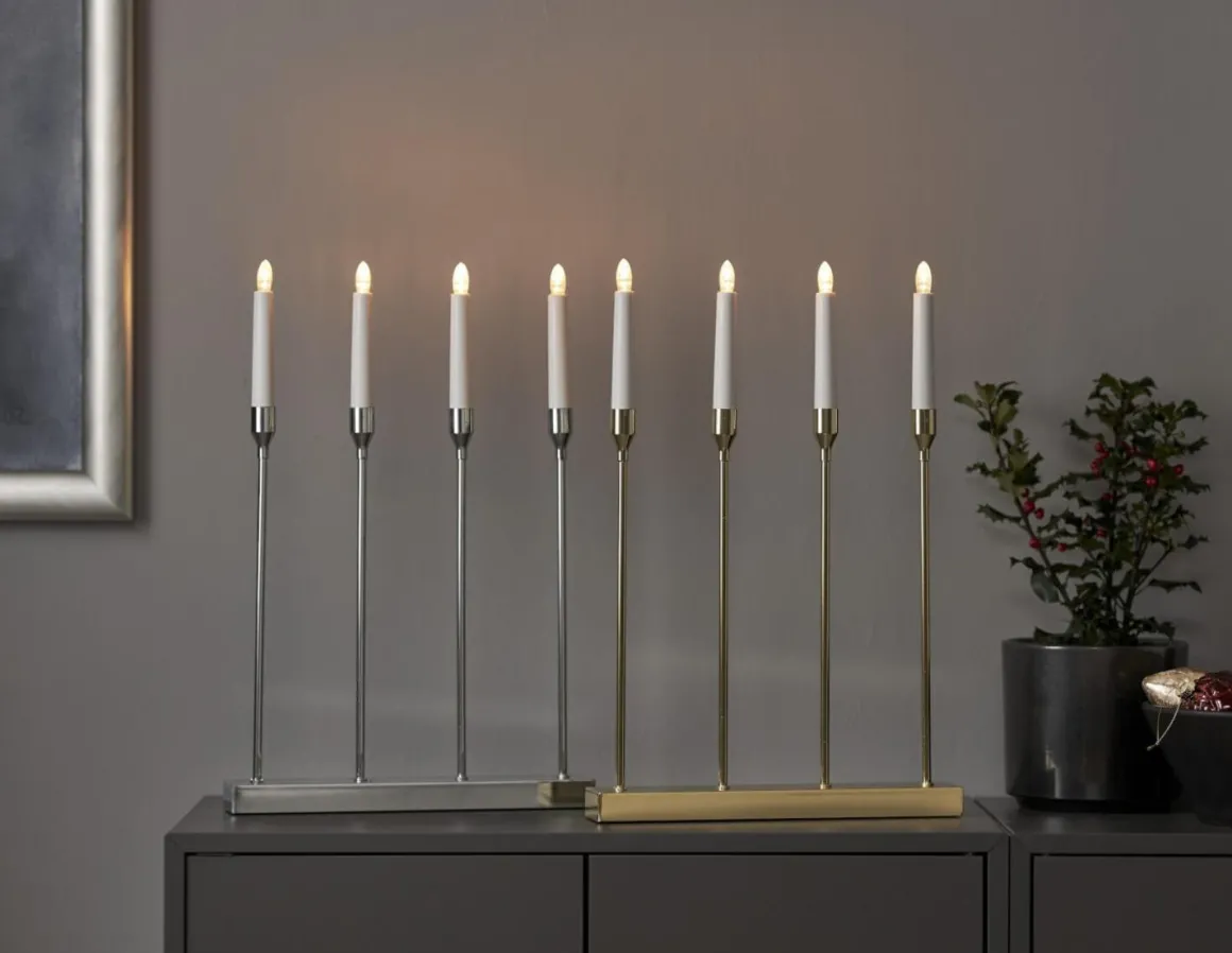 LOTTIE Ljusstake Batteri 4L 48cm Mässing