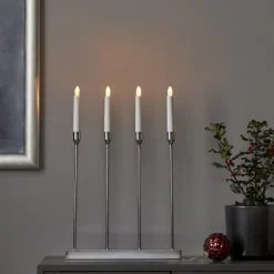 LOTTIE Ljusstake Batteri 4L 48cm Krom