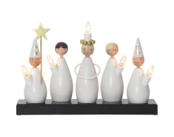 LUCIA CHOIR Träljusstake 33cm Vit