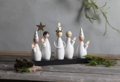 LUCIA CHOIR Träljusstake 33cm Vit