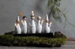 LUCIA CHOIR Träljusstake 33cm Vit