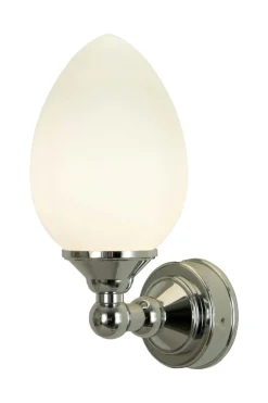 LUIGI Vägglampa Bad 23,5cm Krom/Opalvit IP44