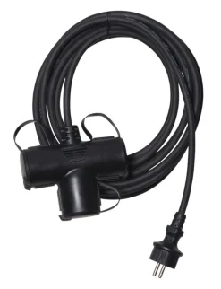 LUNGO Förlängningskabel 3 Uttag 7m Svart