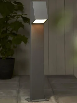 LUTON Stolpbelysning IP44 100cm Grå