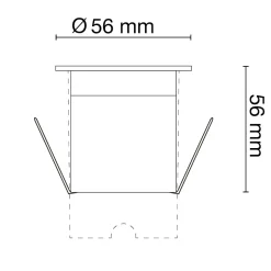 LYNX Decklight 56mm 1-Pack Brons 12V IP67