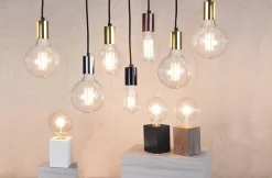 LYS Lampfot E27 10cm Svart