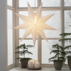 LYSA Pappersstjärna 80cm Vit