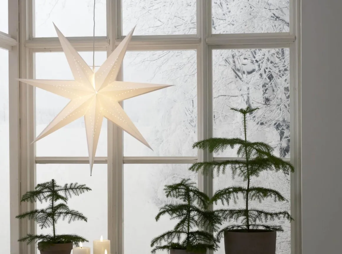 LYSA Pappersstjärna 70cm Vit
