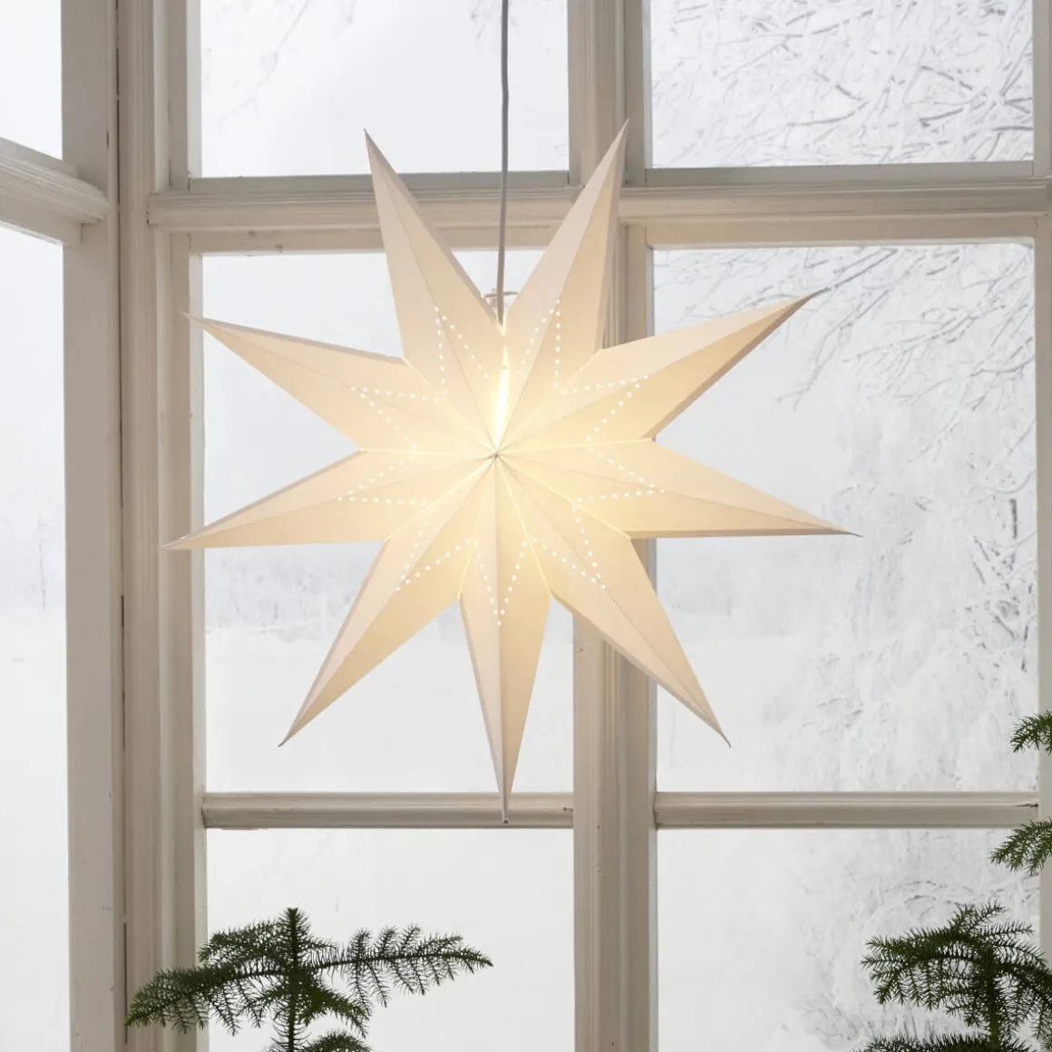 LYSA Pappersstjärna 60cm Vit