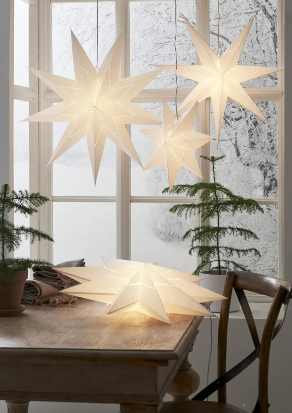 LYSA Pappersstjärna 60cm Vit