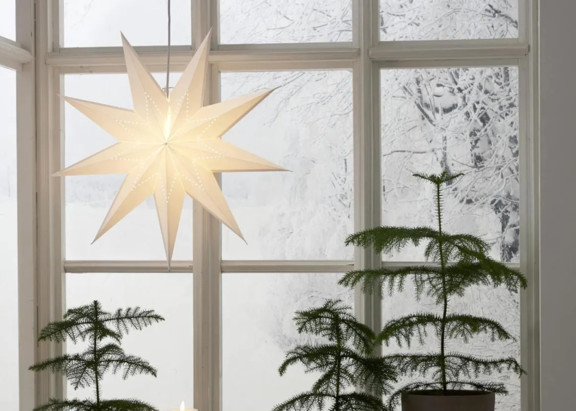 LYSA Pappersstjärna 60cm Vit