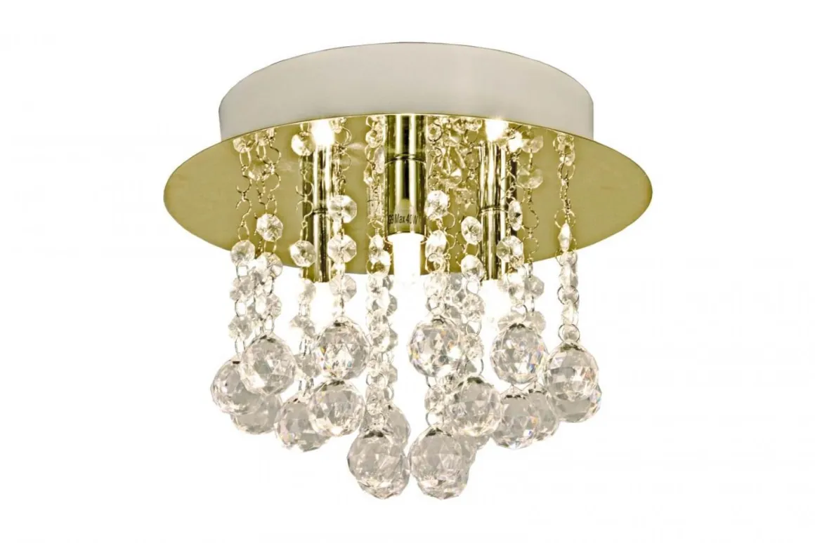 MADELENE Plafond 26cm Mässing/Klar