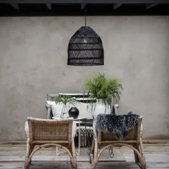 MAJA Takskärm 53cm Wicker Svart