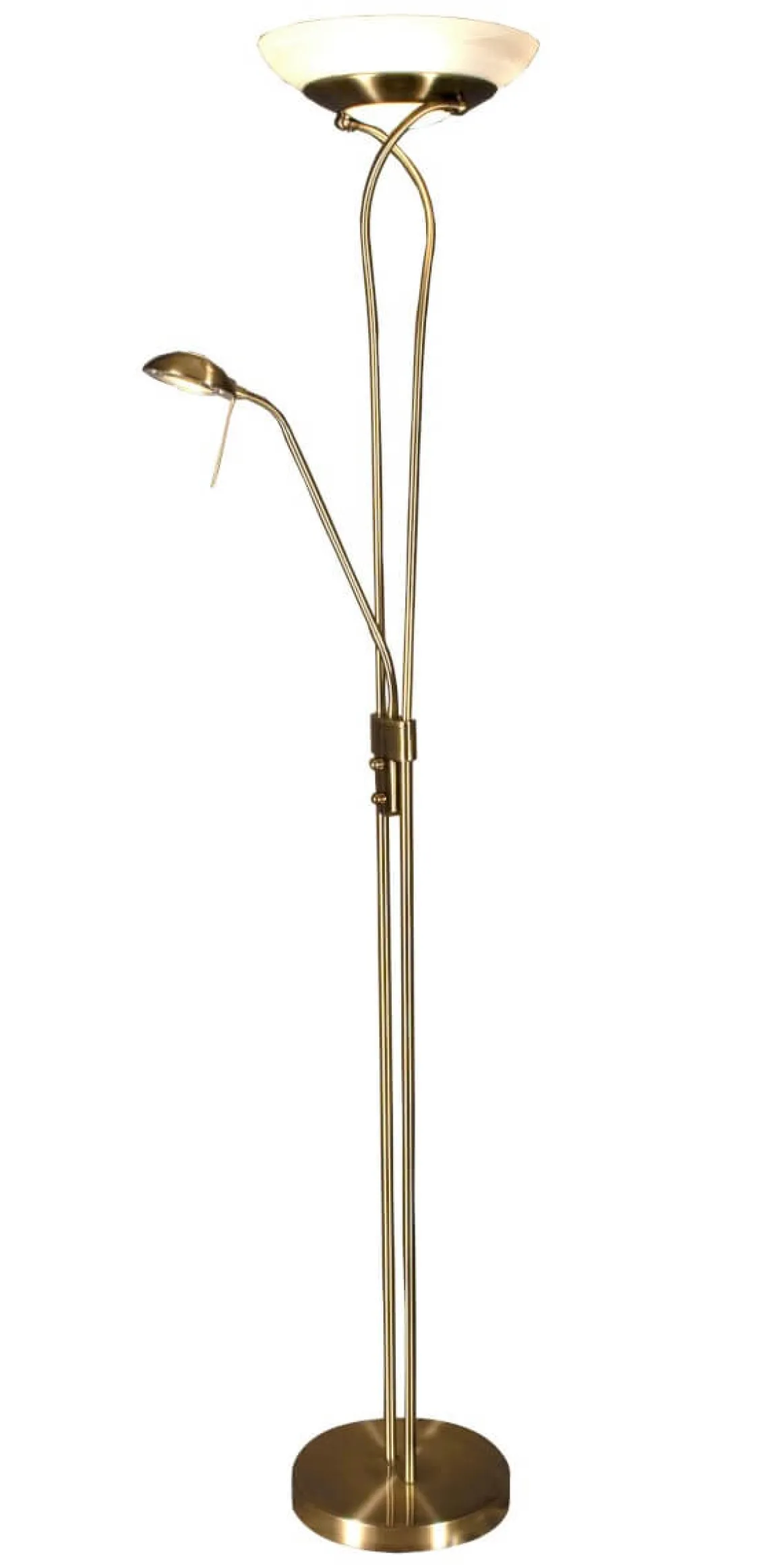 MALAGA Golvlampa Uplight Dimbar 180cm Antik