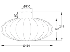 MAMSELL Plafond 45cm Vit