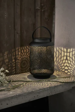 MANDALA Solcellslykta 30cm Svart