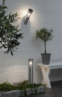 MARBELLA Vägglykta Solcell Sensor 29cm Rostfritt Stål