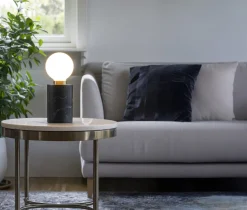MARBLE Lampfot E27 14cm Svart