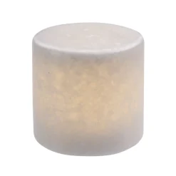 MARBLE Silkesmatt Bordsljus Äkta Marmor 8x8cm Vit