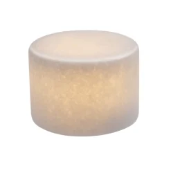 MARBLE Silkesmatt Bordsljus Äkta Marmor 8x6cm Vit