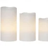 MAY LED-Blockljus 3-Pack 10/12,5/15cm Vit
