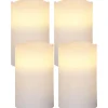 MAY LED-Blockljus 4-pack 12,5cm Vit