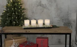 MAY LED-Blockljus 4-pack 12,5cm Vit