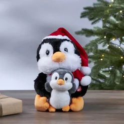 MERRY PAL Inomhusdekoration Pingviner Batteri 25cm Svart