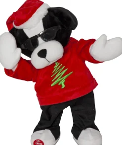 MERRY PAL Inomhusdekoration Julhund Batteri 33cm Svart