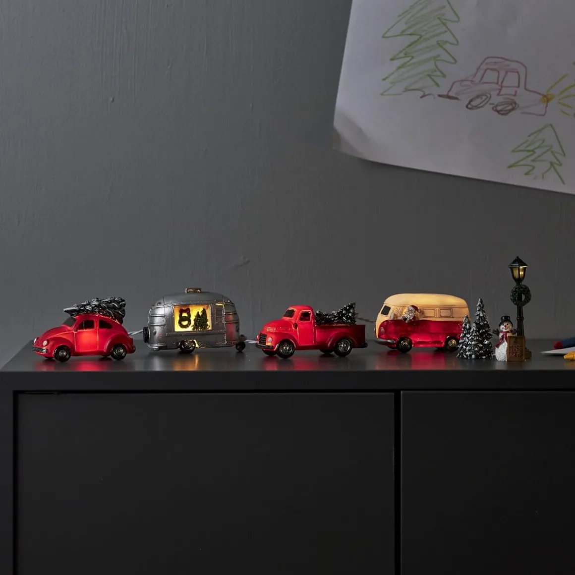 MERRYVILLE Dekorationsset Batteri 42cm Flerfärgad