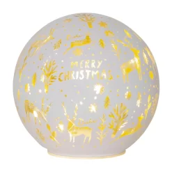 MERRYX-MAS Glasdekoration Batteri 15cm Vit