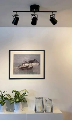 METZ Takspot 3:a Rak 56cm Svart/Matt Mässing