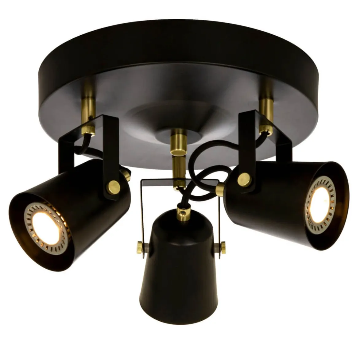 METZ Takspot Rondell 25cm Svart/Matt Mässing