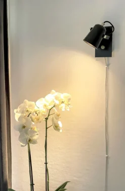 METZ Vägglampa 18cm Svart/Matt Mässing