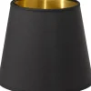 MIA METALLINSIDA Lampskärm 17/13cm Svart/Guld