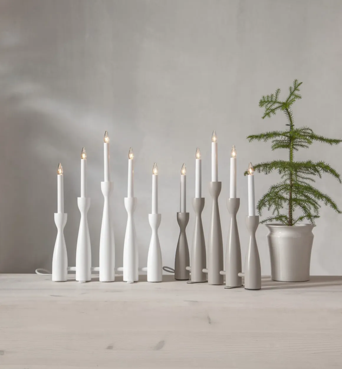 MIDJA 2.0 Ljusstake 5L 47cm Beige