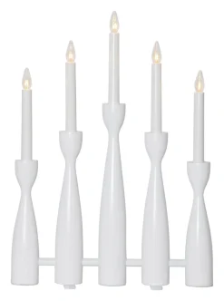 MIDJA 2.0 Ljusstake 5L 47cm Vitbetsad