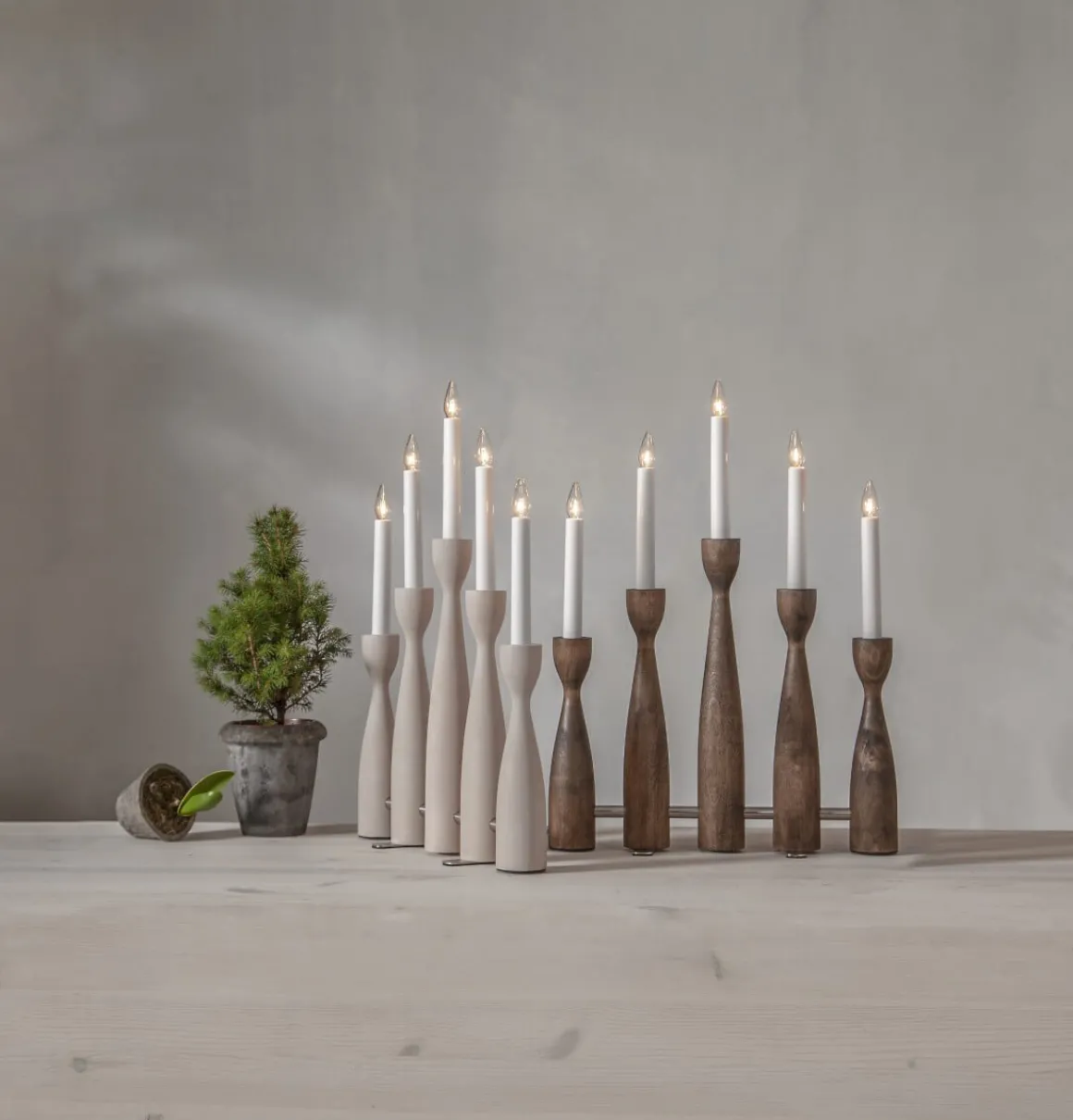 MIDJA 2.0 Ljusstake 5L 47cm Vit