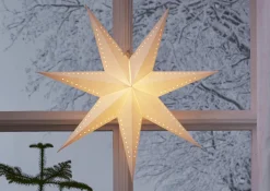 MIKA Lös Pappersstjärna 60cm Vit