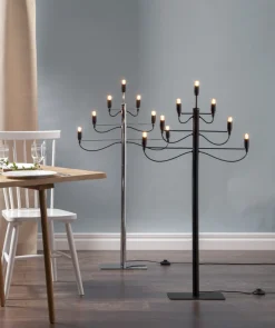 MILANO Golvljusstake Metall 116cm Krom