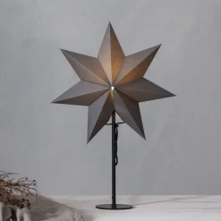 MIXA Stjärna på fot 50cm Grå