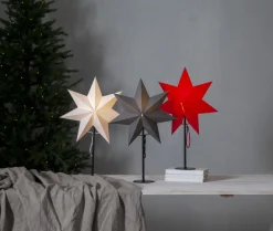MIXA Stjärna på fot 50cm Grå