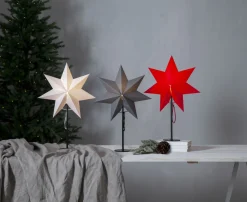MIXA Stjärna på fot 50cm Grå