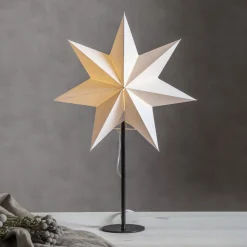 MIXA Stjärna på fot 50cm Vit
